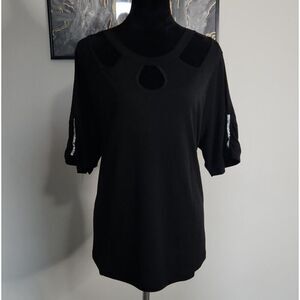 Blouse with Rhinestone Accent – Size 2XL